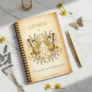 Gemini Spiral Notebook, ?Two Minds one Brilliant Spark’ Ruled Journal - Journals