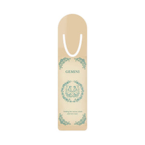 Gemini Zodiac Bookmark, Astrological Metal & Leatherette Page Marker - Bookmarks