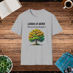 Unisex Softstyle Genius at Work T-shirt - Comfort Tee by Dipaliz - Sport Grey / s - T-shirts