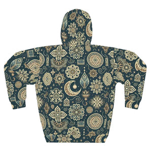 Unisex Pullover Hoodie Bold Geometric Pattern Urban Style - Dipaliz - Hoodies