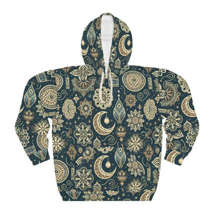 Unisex Pullover Hoodie Bold Geometric Pattern Urban Style - Dipaliz - Xs - Hoodies