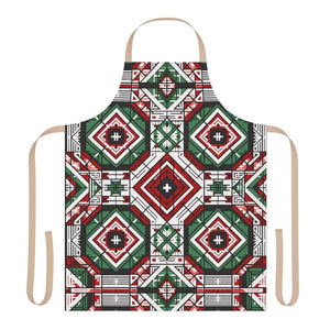 Kitchen Apron - Geometric Pattern Tie-back Closure - Dipaliz - one Size / Beige - Aprons