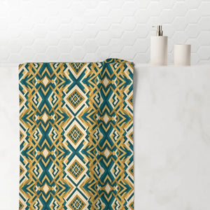 Geometric Aztec Beach Towel – Mink Cotton - Dipaliz - Towels