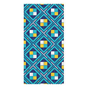 Mosaic Beach Towel – Teal Cotton Back - Dipaliz - Towels
