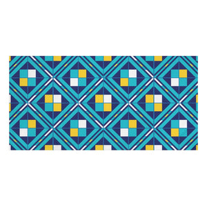 Mosaic Beach Towel – Teal Cotton Back - Dipaliz - Towels