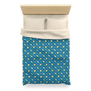 Geometric Blue Tile Duvet – Durable Polyester Weave - Dipaliz - Covers