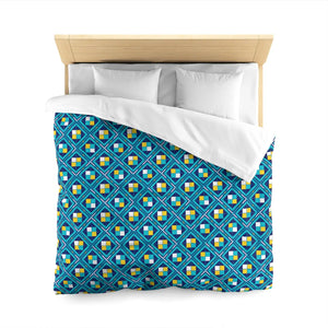 Geometric Blue Tile Duvet – Durable Polyester Weave - Dipaliz - Covers