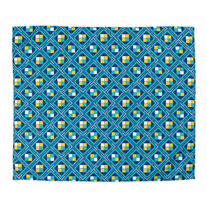 Geometric Blue Tile Duvet – Durable Polyester Weave - Dipaliz - Covers