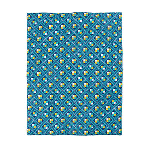 Geometric Blue Tile Duvet – Durable Polyester Weave - Dipaliz - Covers