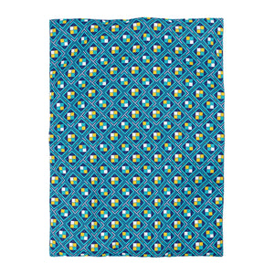 Geometric Blue Tile Duvet – Durable Polyester Weave - Dipaliz - Covers