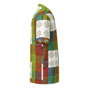 Unisex Button Shirt Multicolored Geometrical Pattern Dipaliz - Shirts