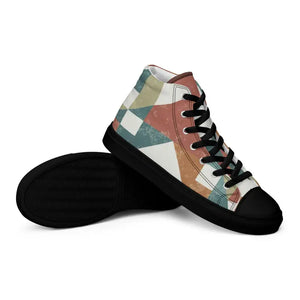 Shoes - Geometric Canvas High Tops - Urban Street Style - Dipaliz