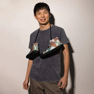 Shoes - Geometric Canvas High Tops - Urban Street Style - Dipaliz