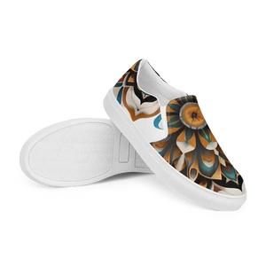 Women’s Slip on Canvas Shoes Geometric Pattern Bold Style Dipaliz - Sneakers