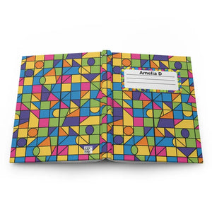 Geometric Colorblock Hardcover Journal - Personalized - Dipaliz - Paper Products