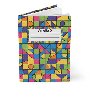 Geometric Colorblock Hardcover Journal - Personalized - Dipaliz - Paper Products