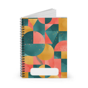 Geometric Colorblock Spiral Notebook 6x8 Journal Dipaliz - Journals