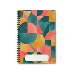Geometric Colorblock Spiral Notebook 6x8 Journal Dipaliz - Journals