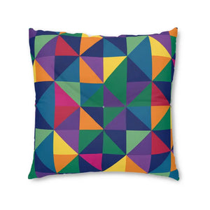 Colorblock Tufted Floor Pillow - Geometric Modern Cushion - Dipaliz - 30’’ × - Throw Pillows