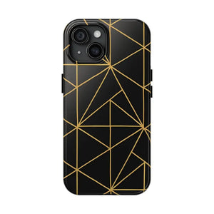 Tough Phone Case - Geometric Design Sleek Style Shield - Dipaliz - Iphone 15 - Mobile Cases