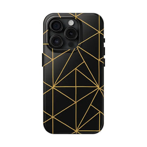 Tough Phone Case - Geometric Design Sleek Style Shield - Dipaliz - Iphone 15 Pro - Mobile Cases