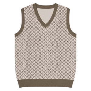 Retro Geometric Diamond Knit V-neck Vest - Dipaliz - Sweaters