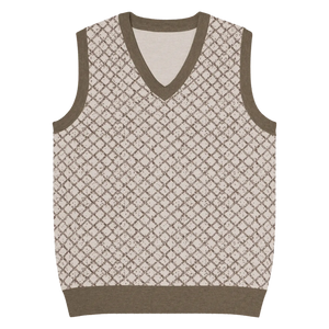 Retro Geometric Diamond Knit V-neck Vest - Dipaliz - Sweaters
