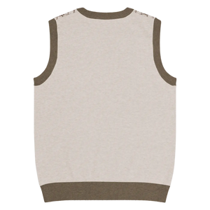 Retro Geometric Diamond Knit V-neck Vest - Dipaliz - Sweaters