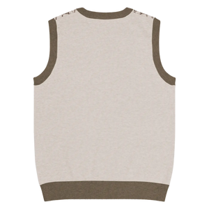 Retro Geometric Diamond Knit V-neck Vest - Dipaliz - Sweaters