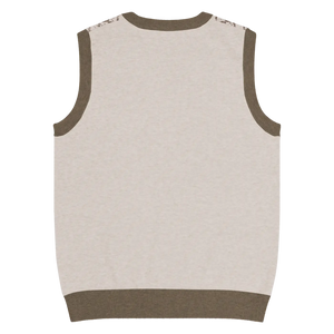 Retro Geometric Diamond Knit V-neck Vest - Dipaliz - Sweaters