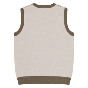 Retro Geometric Diamond Knit V-neck Vest - Dipaliz - Sweaters
