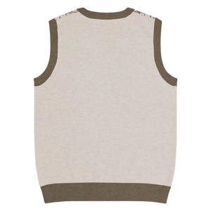 Retro Geometric Diamond Knit V-neck Vest - Dipaliz - Sweaters