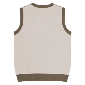 Retro Geometric Diamond Knit V-neck Vest - Dipaliz - Sweaters