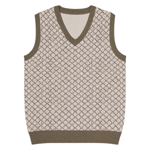 Retro Geometric Diamond Knit V-neck Vest - Dipaliz - Sweaters