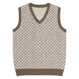 Retro Geometric Diamond Knit V-neck Vest - Dipaliz - Sweaters