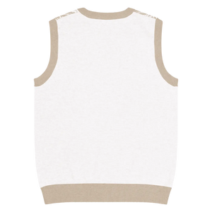 Retro Geometric Diamond Pattern Knit V-neck Vest - Dipaliz - Vests - 3xs