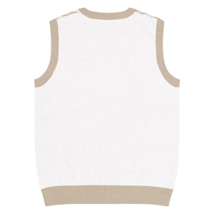Retro Geometric Diamond Pattern Knit V-neck Vest - Dipaliz - Vests - 3xs