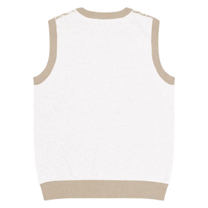 Retro Geometric Diamond Pattern Knit V-neck Vest - Dipaliz - Vests - 3xs