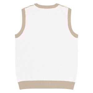 Retro Geometric Diamond Pattern Knit V-neck Vest - Dipaliz - Vests - 3xs