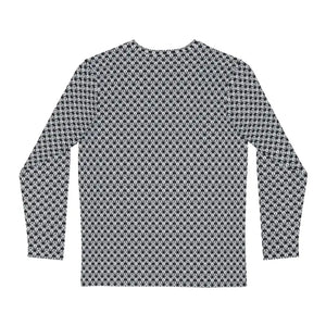 Long Sleeve Aop Tee Monochrome Geometric Pattern Style - Dipaliz - T-shirts