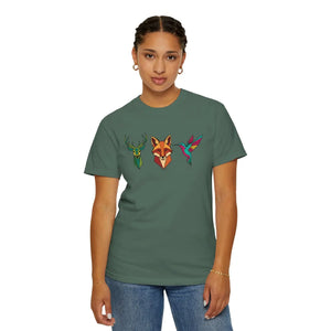 Geometric Forest Animals Tee - Heavyweight Cotton - Dipaliz - T-shirts