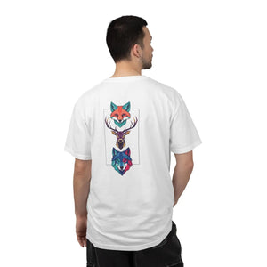 Geometric Forest Animals Tee - Heavyweight Cotton - Dipaliz - T-shirts