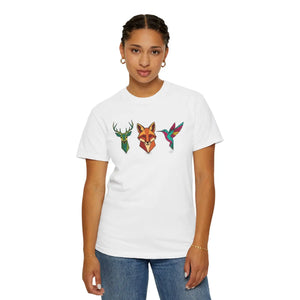 Geometric Forest Animals Tee - Heavyweight Cotton - Dipaliz - T-shirts