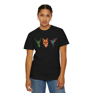 Geometric Forest Animals Tee - Heavyweight Cotton - Dipaliz - T-shirts