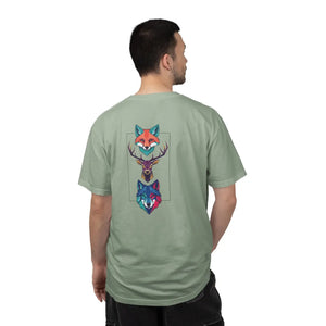 Geometric Forest Animals Tee - Heavyweight Cotton - Dipaliz - T-shirts