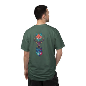 Geometric Forest Animals Tee - Heavyweight Cotton - Dipaliz - T-shirts