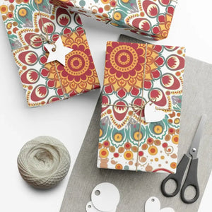 Geometric Gift Wrap Two Fab Finishes Bliss Dipaliz - 30’’ x 72’’ / Matte - Wrapping