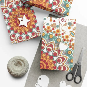 Geometric Gift Wrap Two Fab Finishes Bliss Dipaliz - 30’’ x 20’’ / Matte - Wrapping