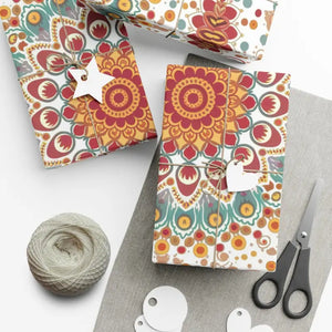 Geometric Gift Wrap Two Fab Finishes Bliss Dipaliz - 30’’ x 144’’ / Matte - Wrapping