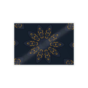 Poster - Mandal Geometric Pattern Navy Blue Wall - Dipaliz 33.1’’ x 23.4’’ (horizontal) / Glossy